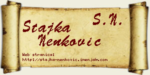 Stajka Nenković vizit kartica